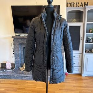 ROXY Black Puffer Jacket with Hood Size Med